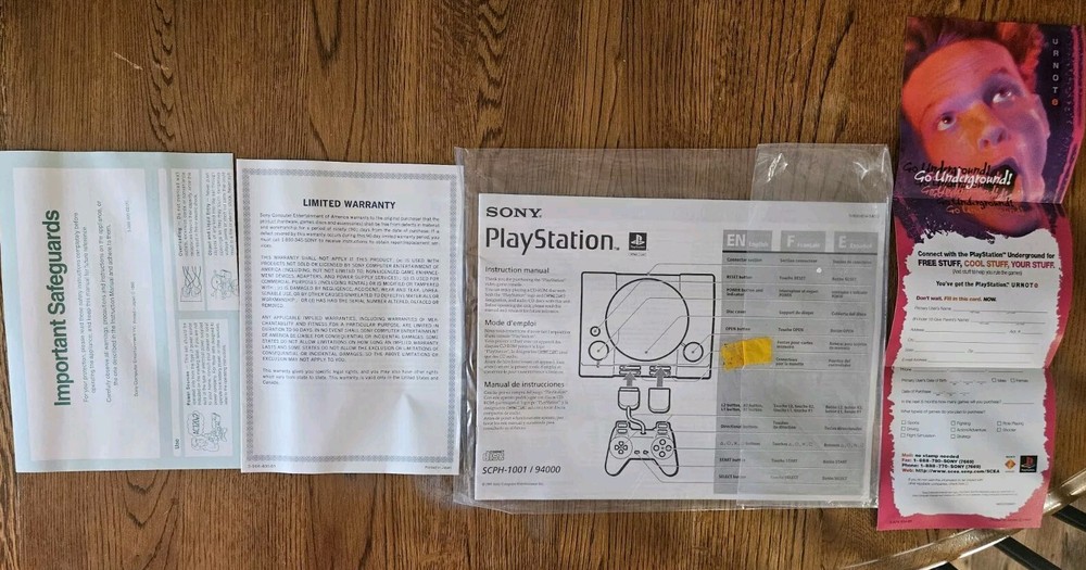 Sony Playstation PS1  Paper Work Only