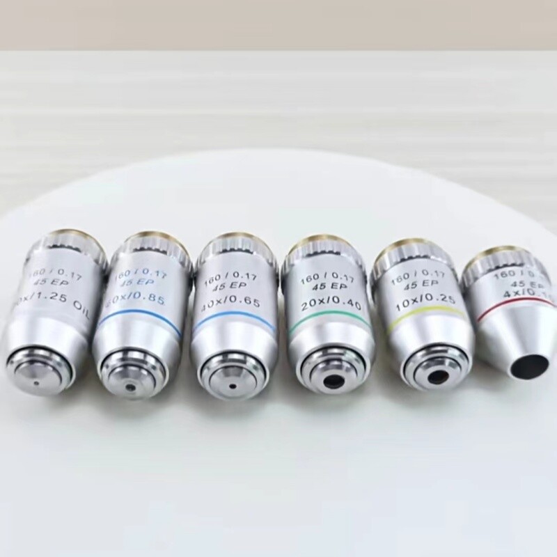 4X 10X 40X 100X Biological Microscope Semi Plan Achromatic Objective Lens 195