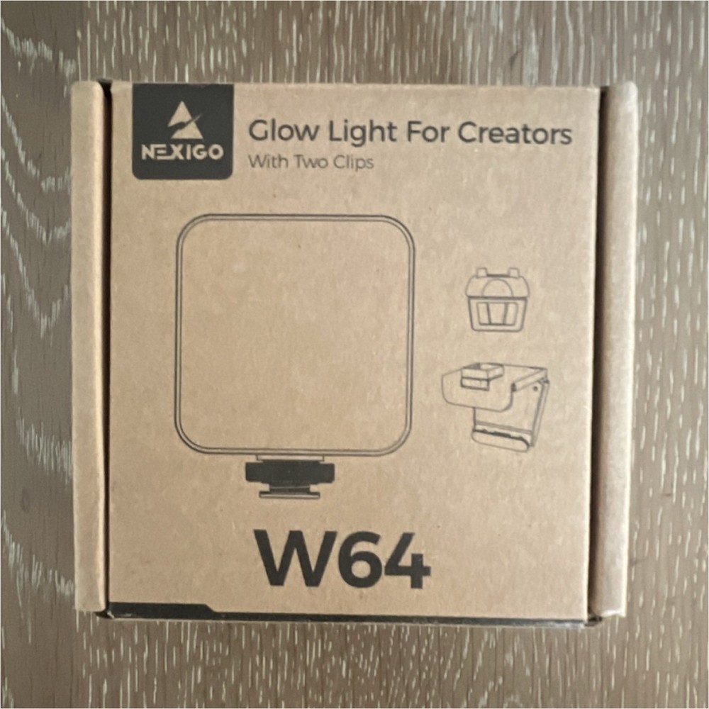 NexiGo W64-2 LED Light for Creators, 64 LEDs, Dimmable, Adjustable Clips