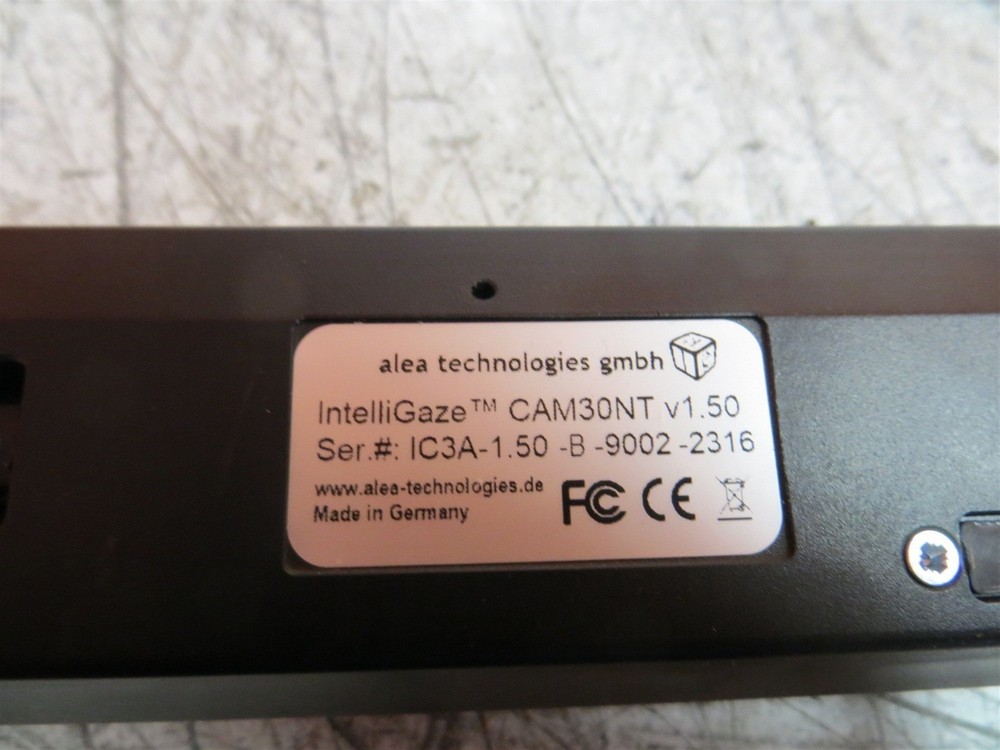 Defective Alea Technologies IntelliGaze CAM30NT Camera System AS-IS