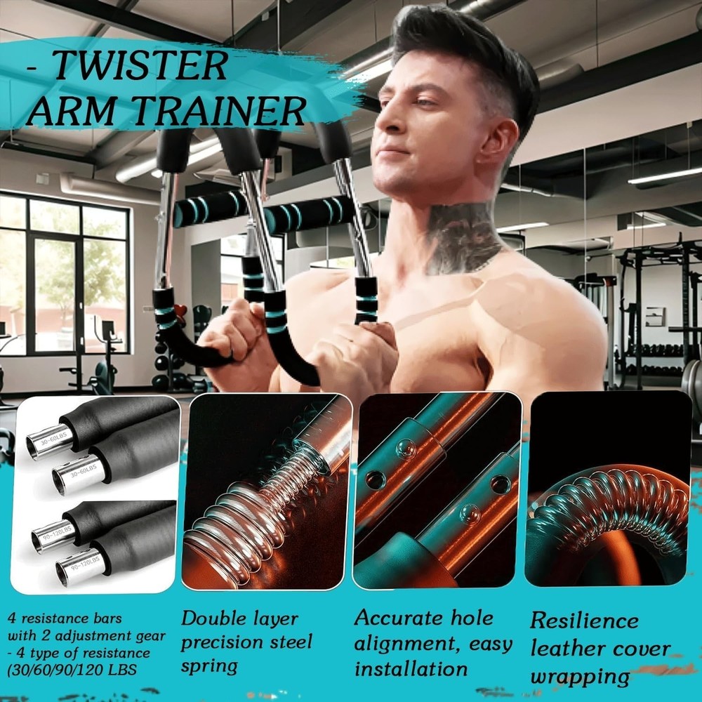 Twister Arm Trainer Adjustable Resistance 40-110lbs Chest Exerciser Upper Bod...