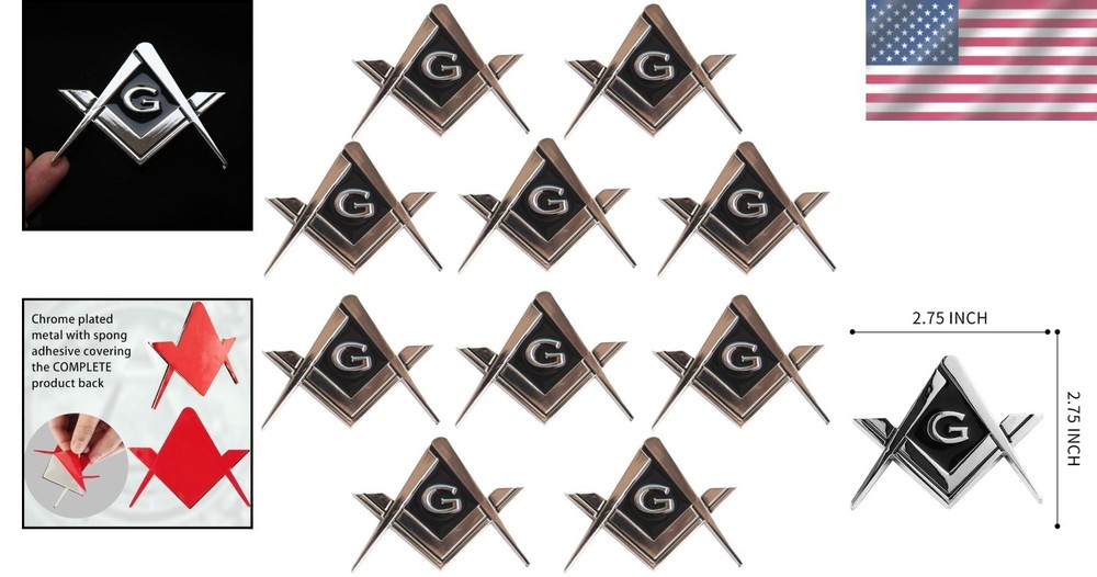 Square and Compasses Car Decal