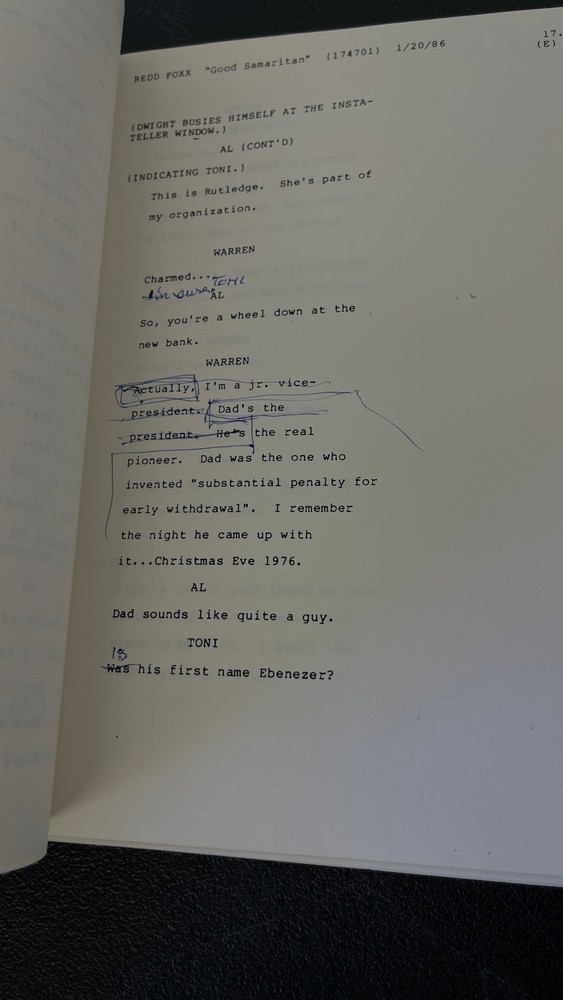 The Red Fox Show Episode #4 Table Draft Script with Hand Annotations