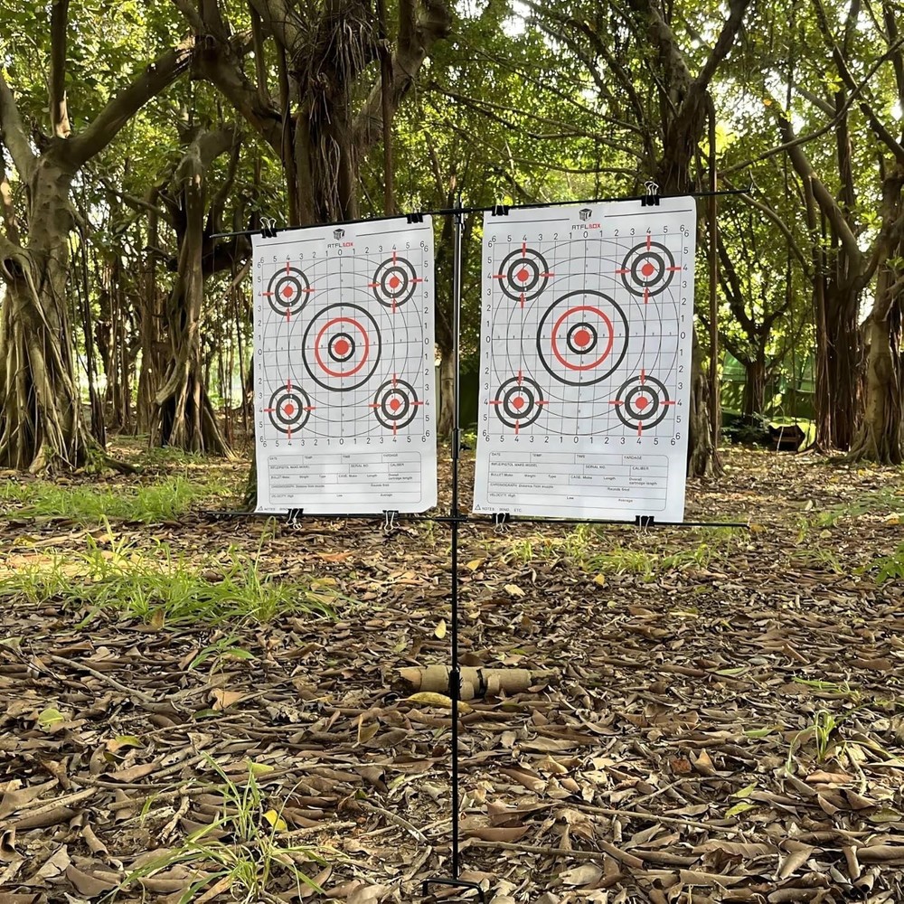 Adjustable Shooting Target Stand with 10pcs Papers for A-Target