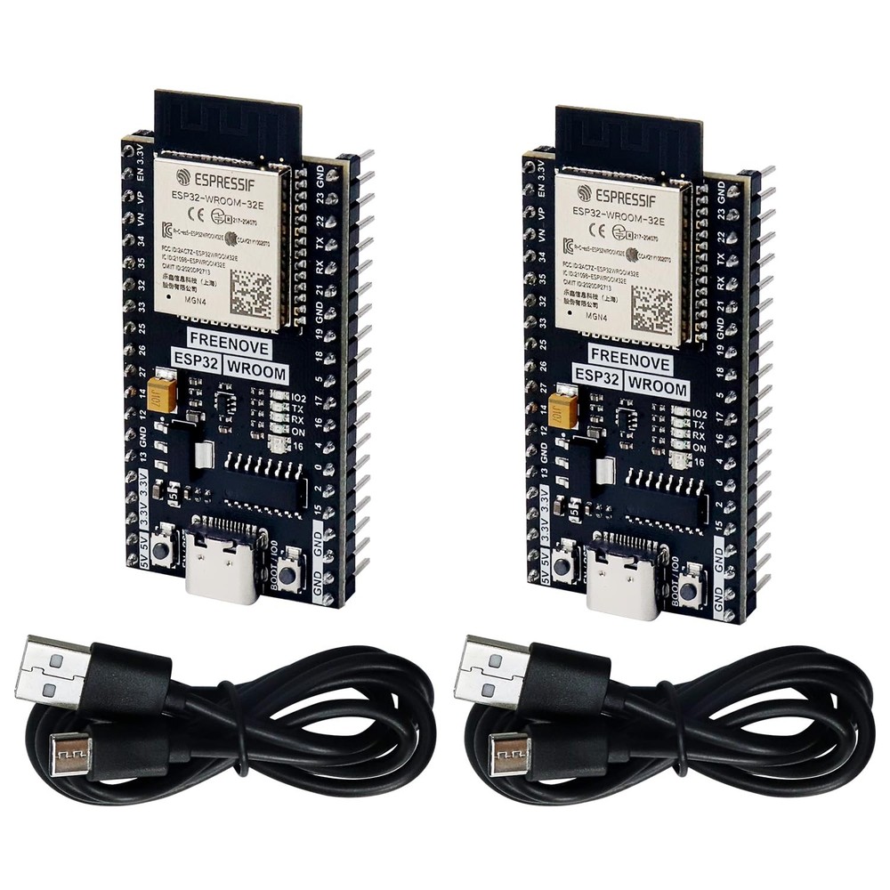 Freenove ESP32 Dev Board Kit (2 Pack), Dual-core 32-bit 240 MHz Microcontroll...