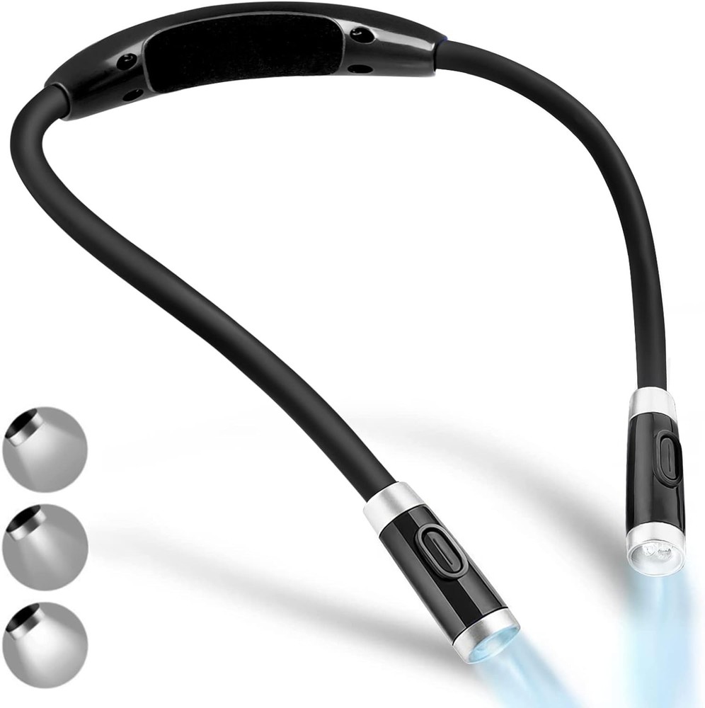 Rechargeable LED Neck Reading Light, Book Lights for Reading in Bed, 3 Bright...