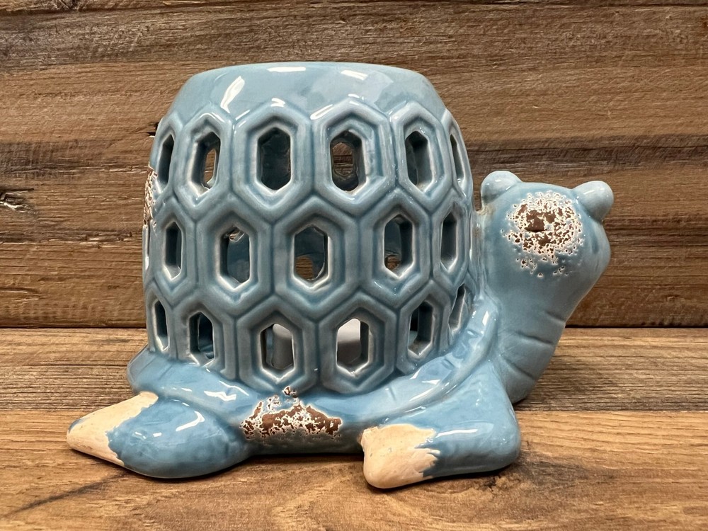 Turtle LED Ceramic Figurine 6.5" x 4"