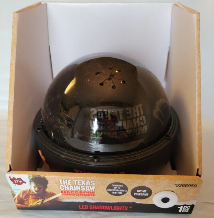 Texas Chainsaw Massacre LED Shadow Rotating Light Dome Projector Orange Gemmy
