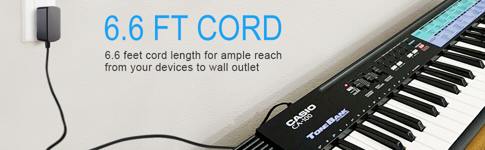 9V Power Supply Adapter for Guitar Effect Padals Tip Center Negative 5.5 x 2.1mm