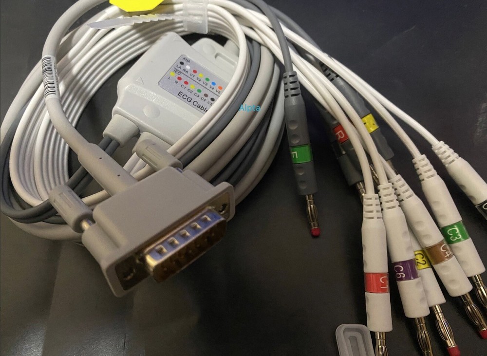 Philips compatible EKG cable 10leads Banana DB 15 PIN