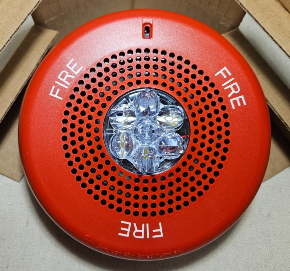 Potter PE-LFHSRC Red Ceiling Sounder Strobe