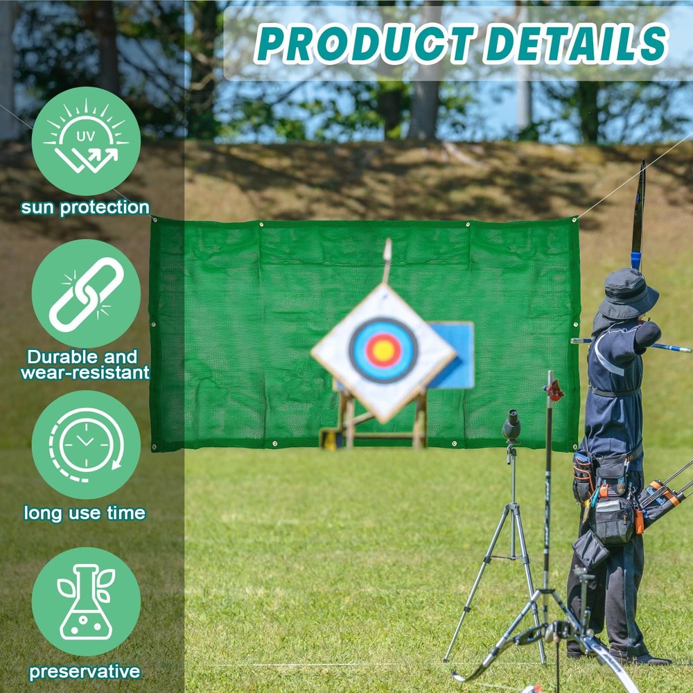 Archery Backstop Heavy Duty Archery Back Stop Netting Reinforced Archery Net ...