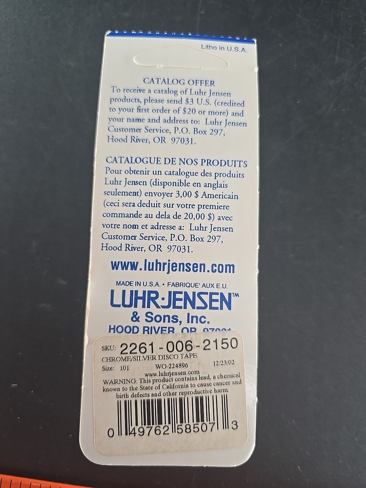 Luhr Jensen Herring Rig Chrome Silver Disco Tape