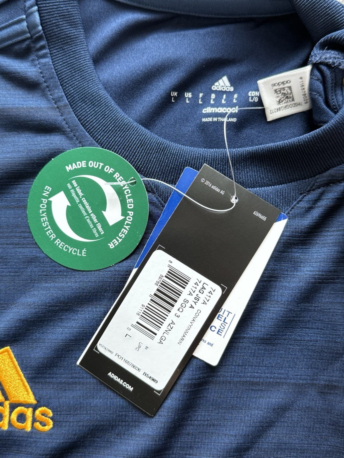 2018 LA Galaxy Away #9 Ibrahimovic Large adidas Soccer Legend Zlatan MLS kit