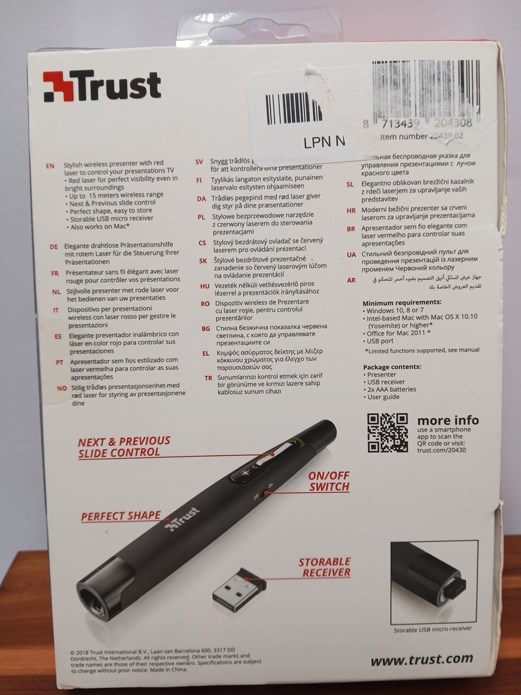 Power point MAC Presentation Remote Wireless USB PPT Presenter Laser Pointer