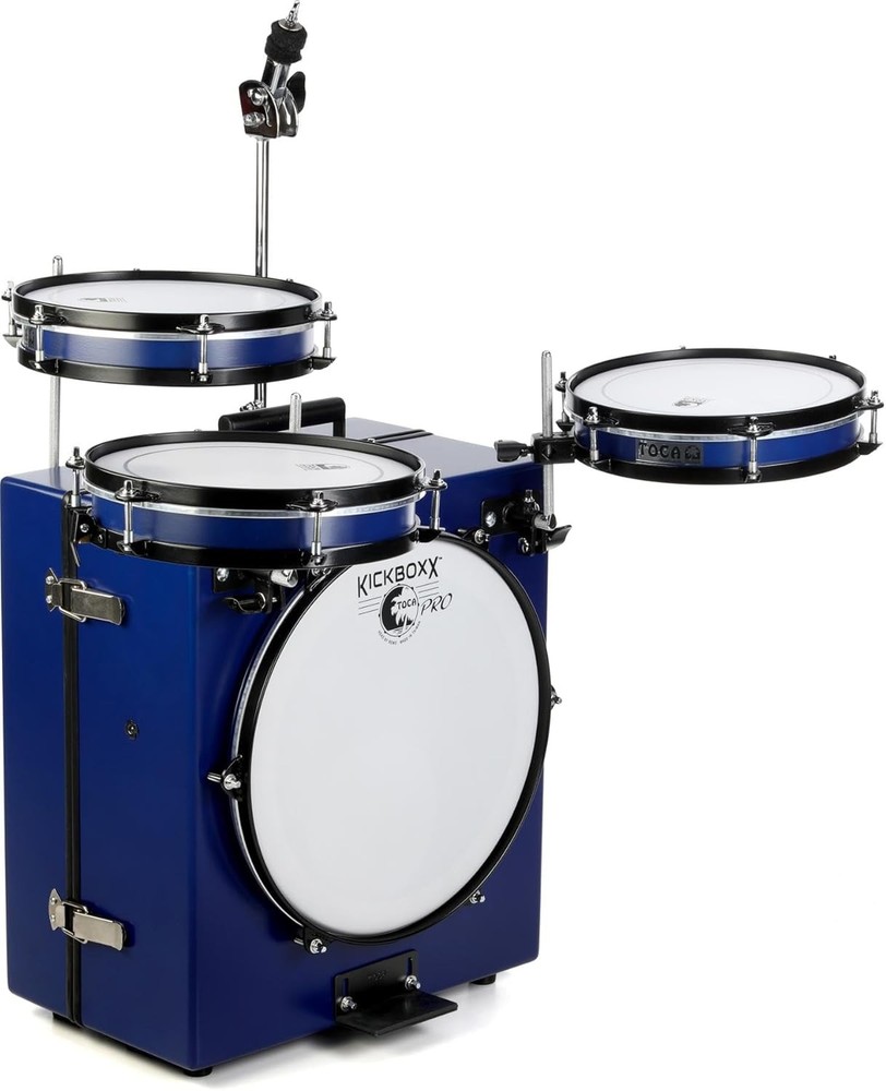 Suitcase Drum Set Toca Percussion KickBoxx Pro - Cobalt Blue