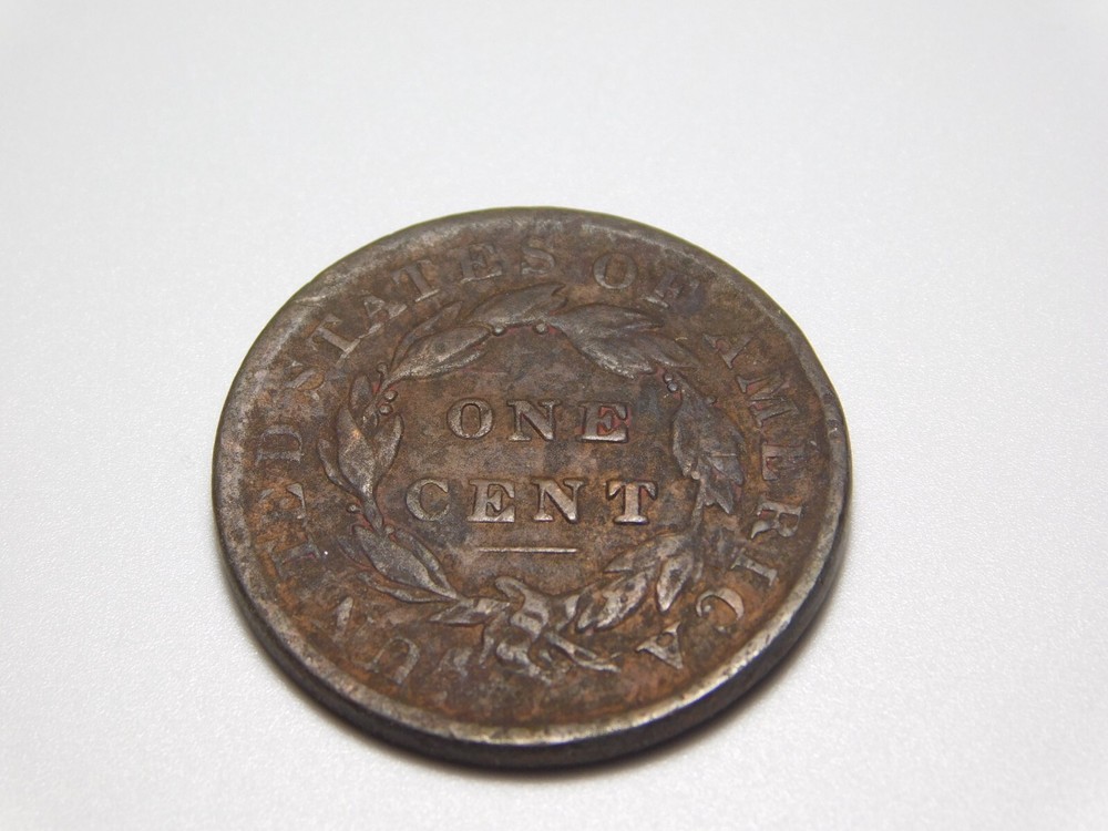 US COINS 1833 CORONET HEAD LARGE CENT *BENT*