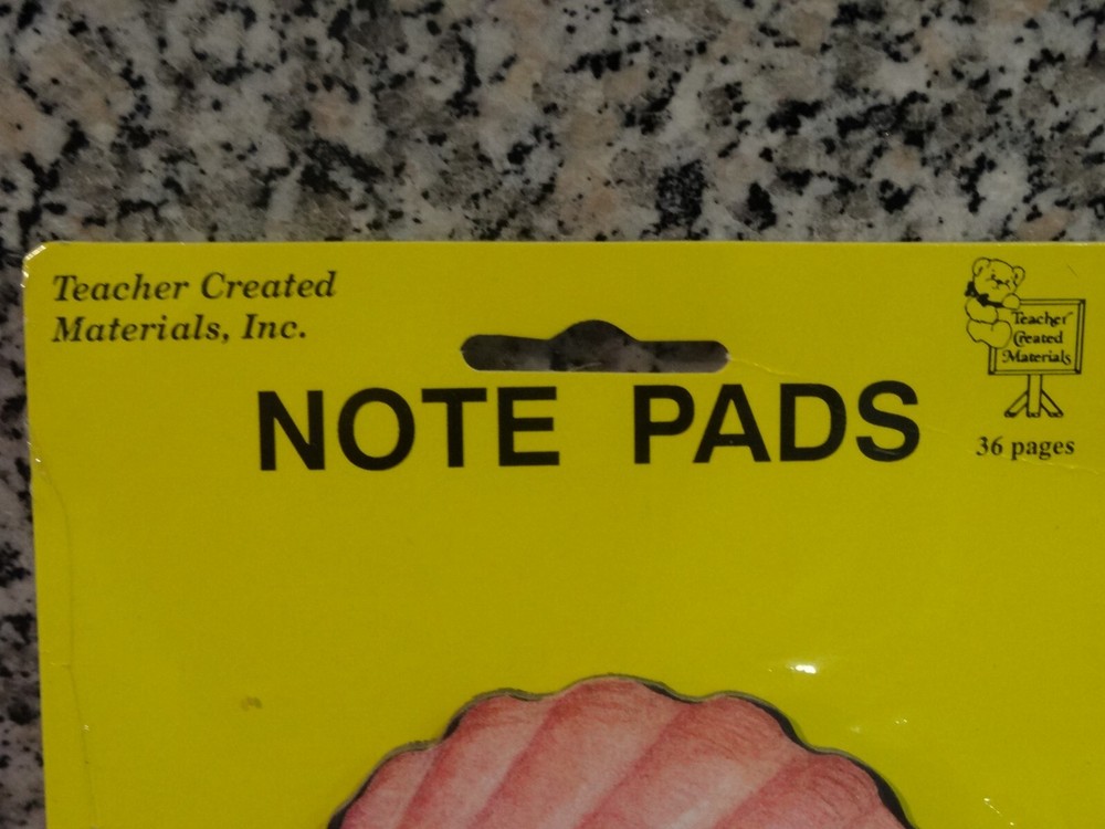 Teacher Created Materials 3 Different Note Pads-Birthday Cake, Seashell, & Bus