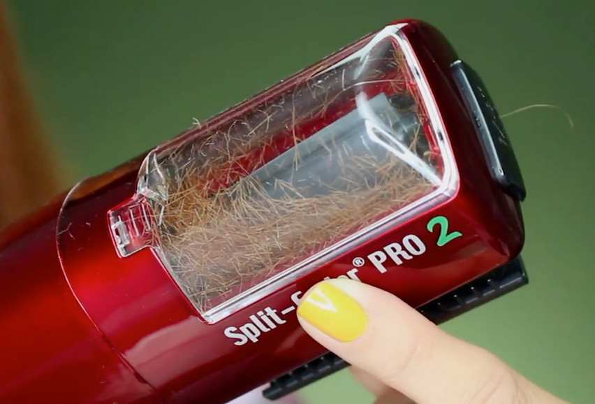 Split Ender PRO2 Cordless Rechargeable for Damaged Split Ends, Hair Trimmer Red