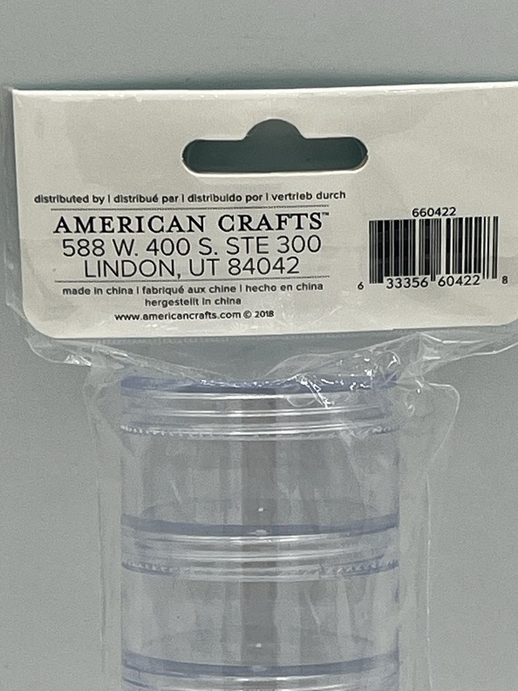 We R Memory Keepers Medium Screw Stack Jars 5 Pc For Embellishments, Beads, Etc