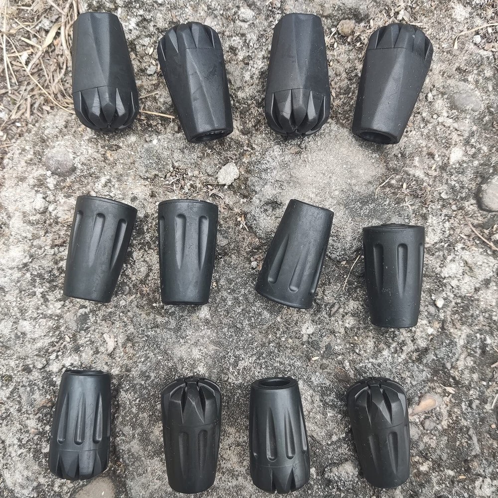 Trekking Pole Tip Accessories Set Extra Thick Rubber Tips Replacement Hiking