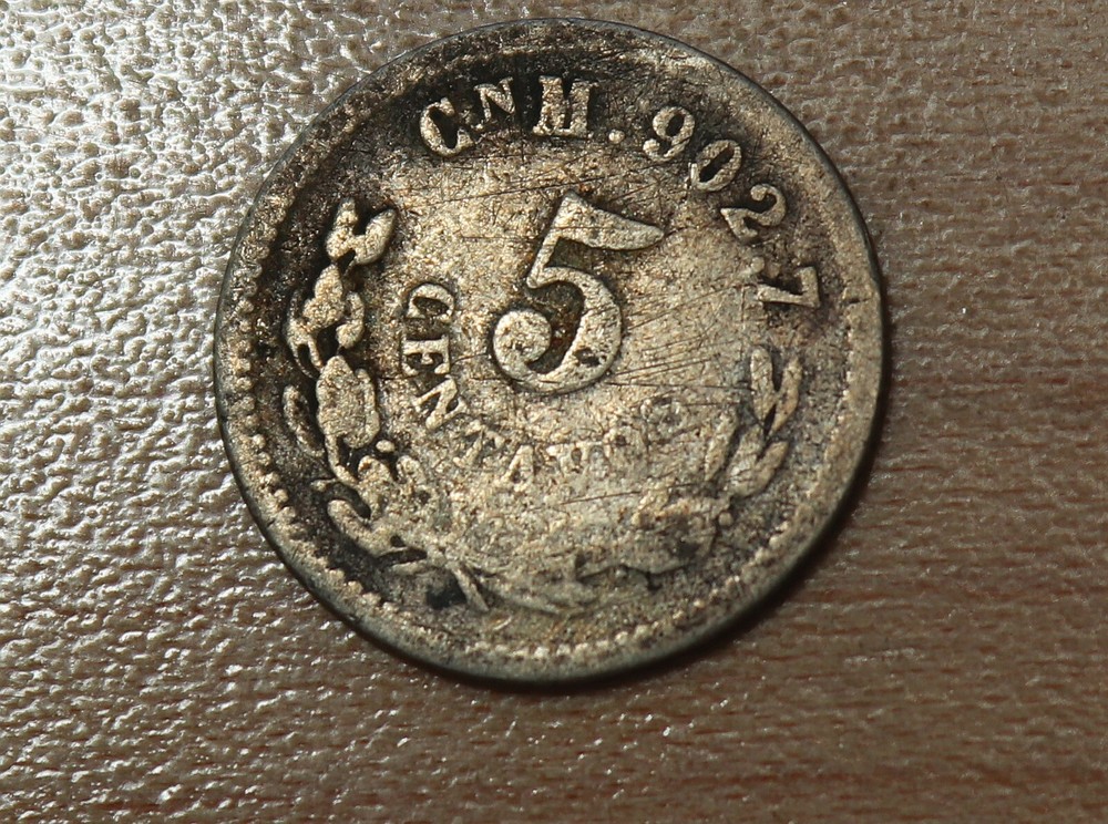 1894 Cn M Mexico 5 Centavos Silver