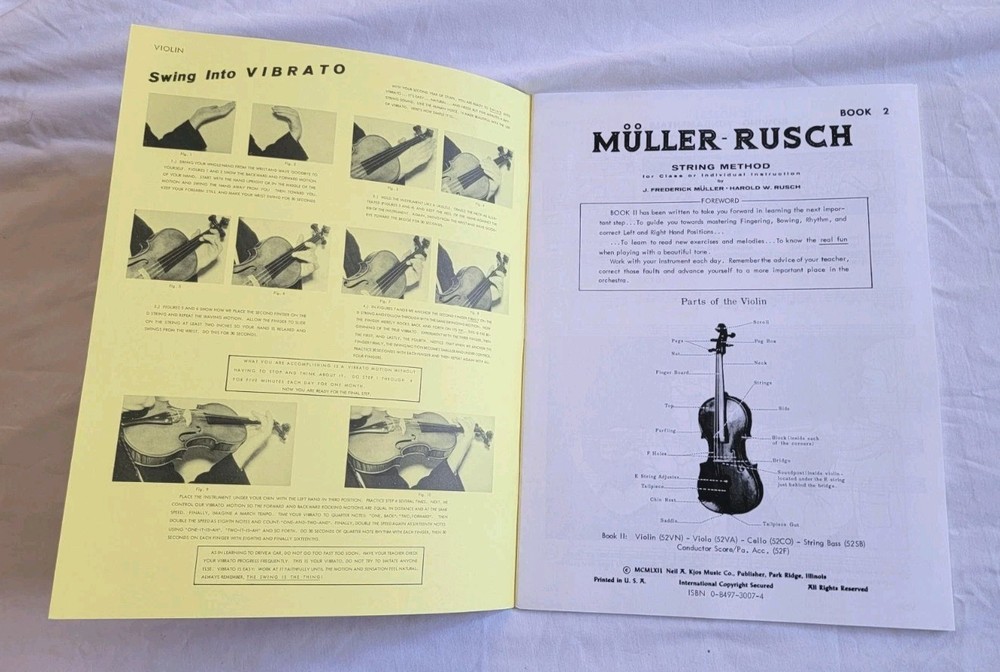 MULLER RUSCH STRING METHOD BOOK 2 Violin Learn Basics School Orchestra Technique
