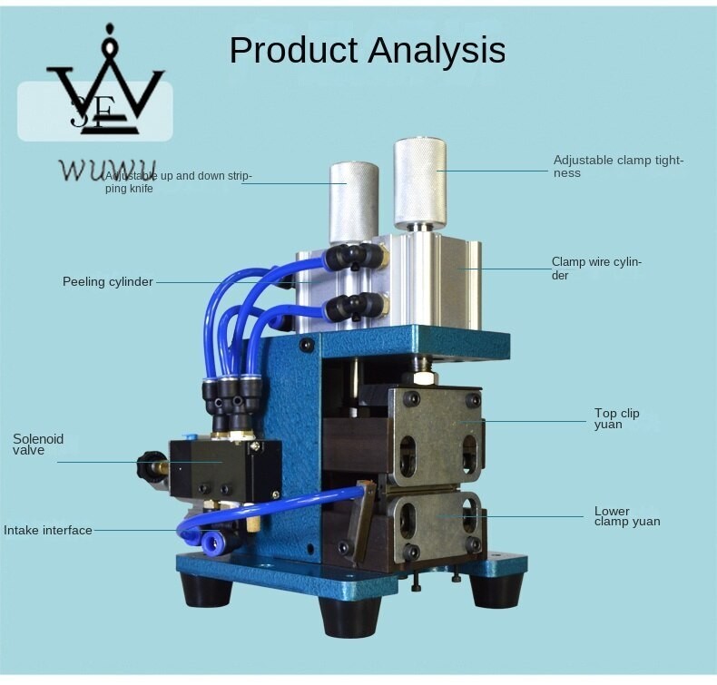 3F Pneumatic Stripping Twisting Machine Vertical Core Wire Stripping Machine