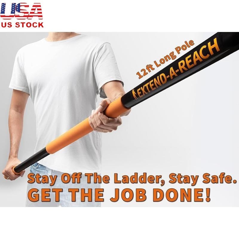 20ft High Reach Duster Kit Cobweb Feather Fan Ceiling Cleaner Telescopic Pole US