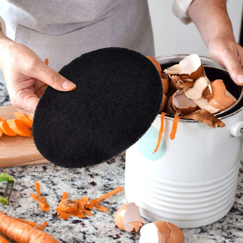 6.7 Inch Durable Compost Filter Pads 6 Pack for Daily Kitchen Composting