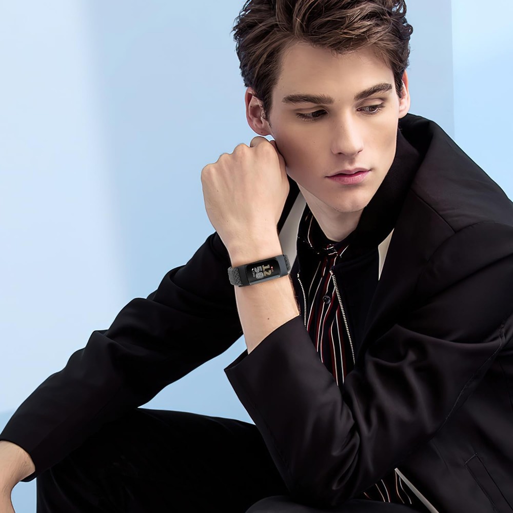 VNDAPT Elastic Braided Bands Compatible with Fitbit Charge 5/Fitbit Charge 6 ...