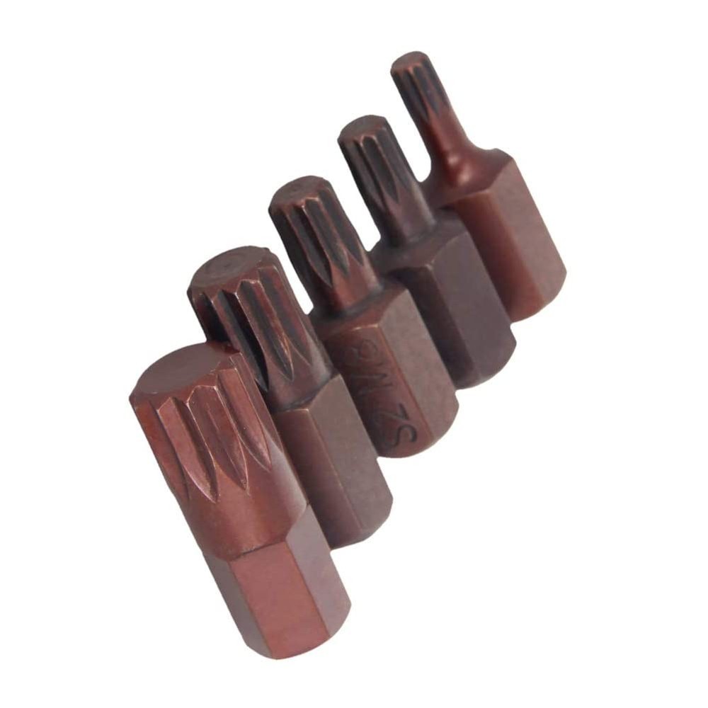 Torx Screwdriver Bits, 5 Piece Set 12 Point Spline Head Screw Driver Bit, wit...