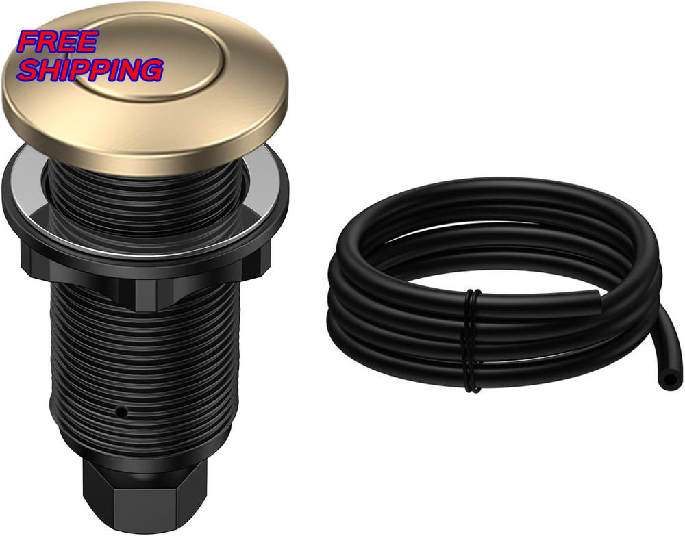 Garbage Disposal Air Switch Sink Top Push Button 5FT Hose Sink Top Button NEW US