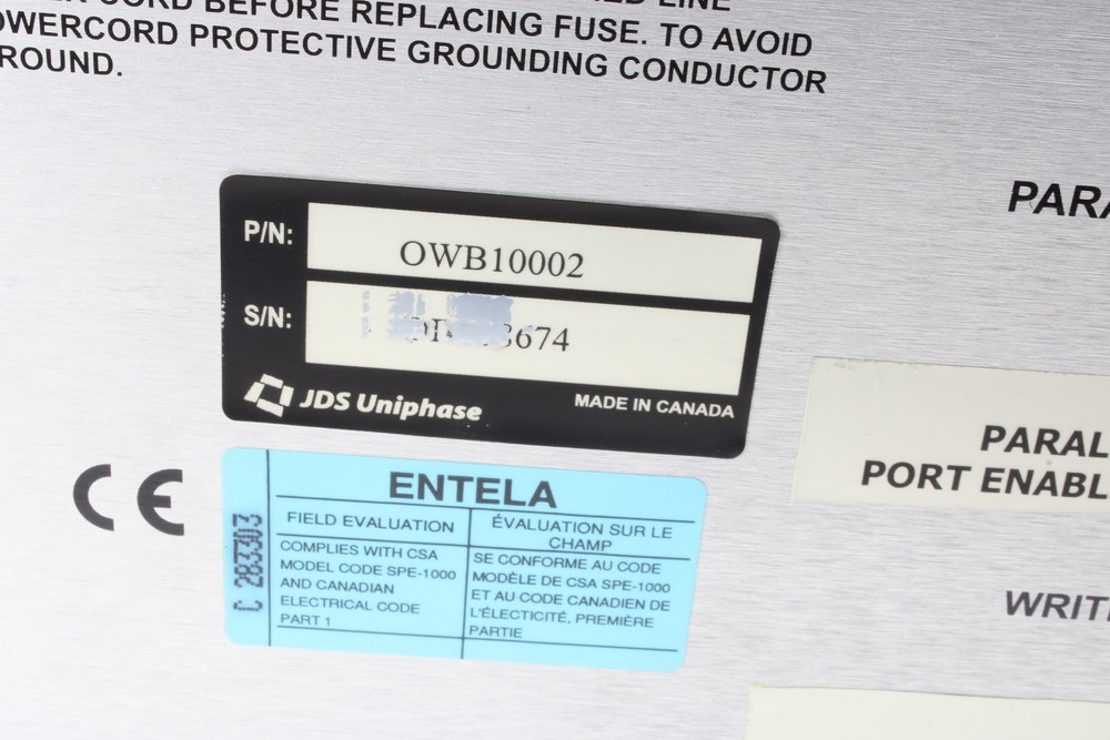 JDS Uniphase OWB10002 Optical WorkBench With SWS15107 Detector Modules