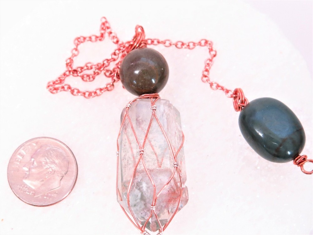 Natural, Brasilian Dendrite Quartz Point Custom Pendulum