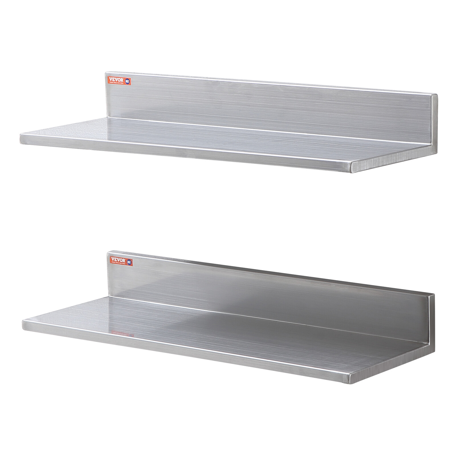 2PCS 24" x 8.6" Stainless Steel Wall Mounted Shelf Kitchen Restaurant Shelving