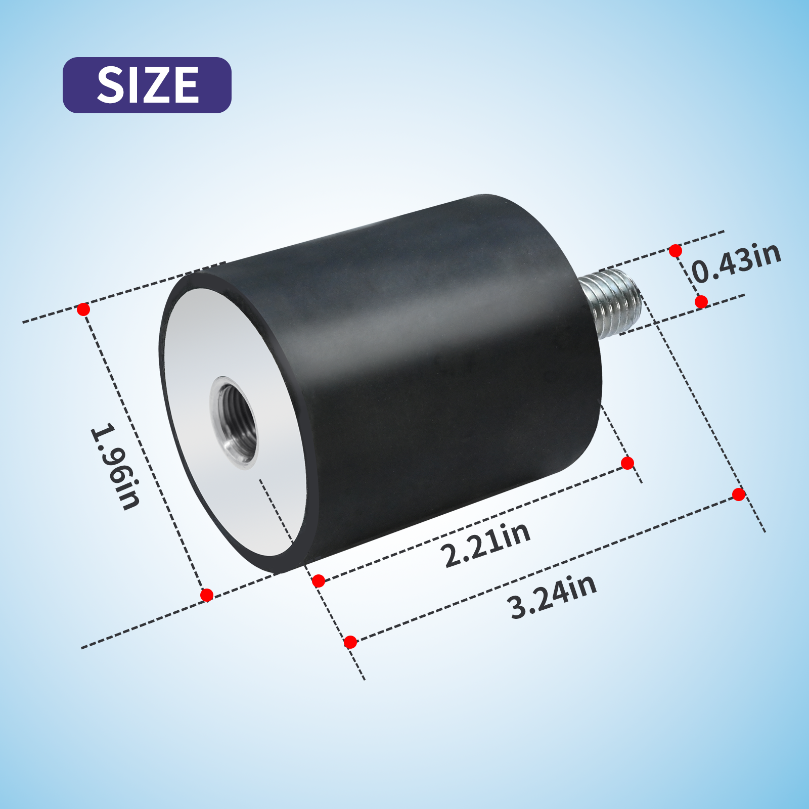 4 Pack plate compactor tamper rubber shock mount Fits Wacker WP1550 WP1340