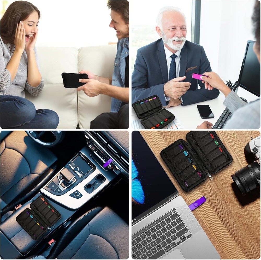 Flash Drive Case USB Storage Case USB Holder Storage Bag for USB Flash Drive US.