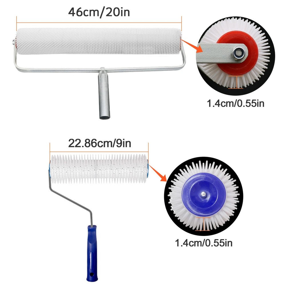 Self-Levelling Cement Tool Kit, Epoxy Floor kit, Spike Roller for Self Leveli...