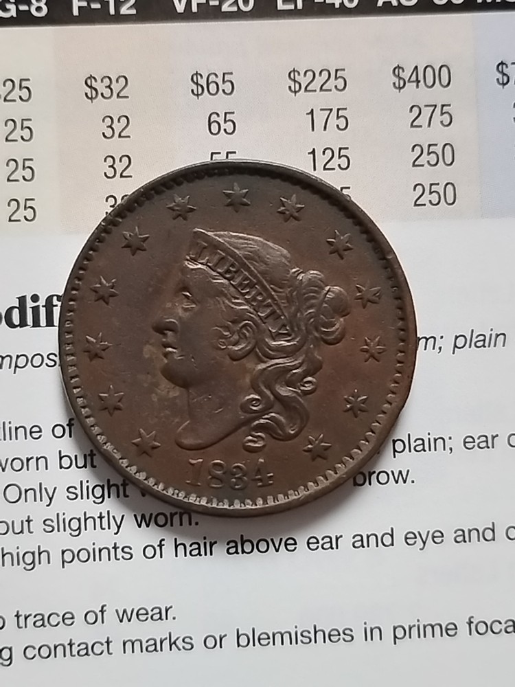 1834 Large Cent-Stunning High Grade Coin