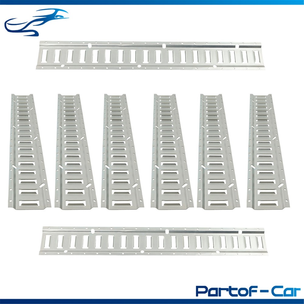 Silver 24 Pack 36" E Track Rail Sections With Hardware Fit For Trucks Garages