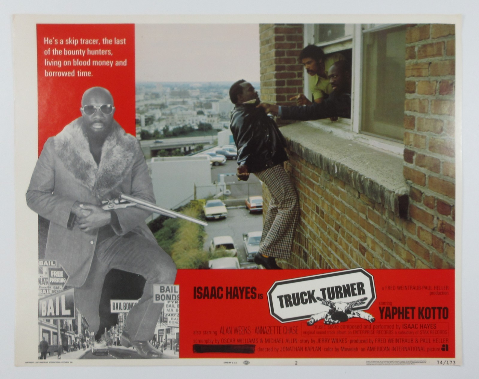 Blaxploitation Film Movie Truck Turner Isaac Hayes Original Lobby Card Set 1974