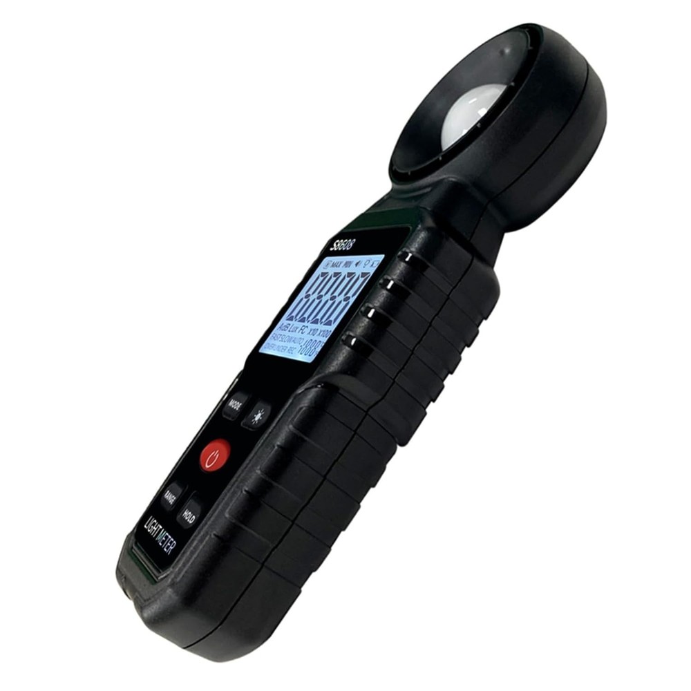 Professional Digital Light Meter 18,500 FC with Backlight & Data Hold Features