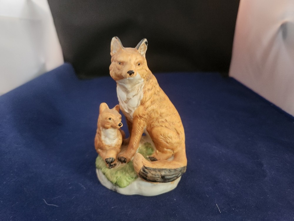 Vintage Fox And Kit Figurine