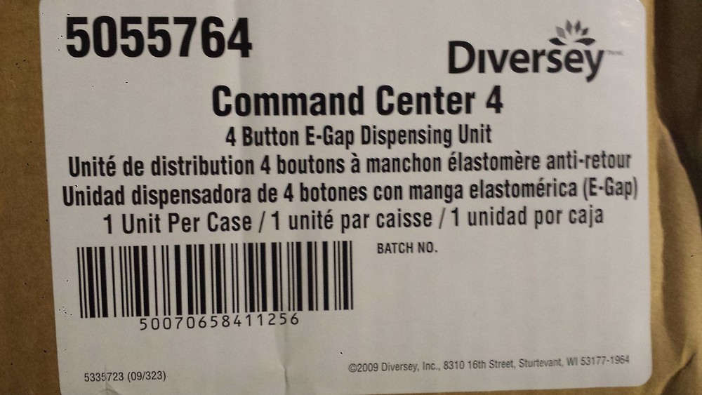 New Diversey 4 Button E-Gap Dispensing Unit 5055764 Command Center NEW IN BOX