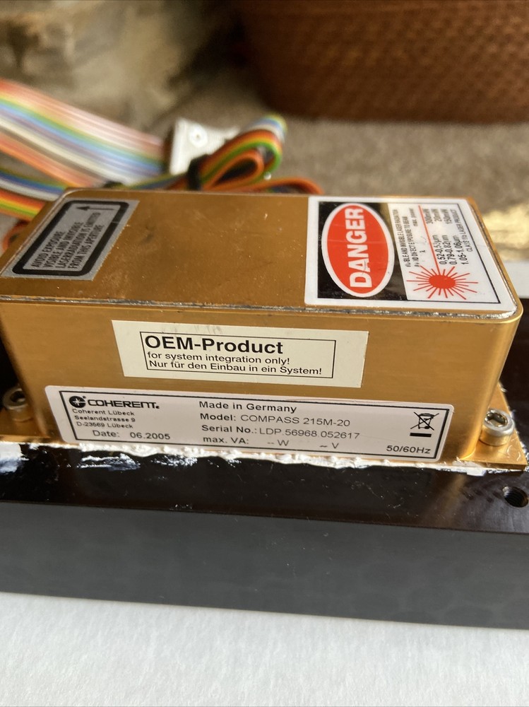 Coherent Compass 215M-20 Laser Head & Heatsink EXCELLENT WORKING!