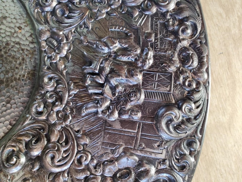 Antique Barbour International Victorian Silver Plate Brides Basket Centerpiece