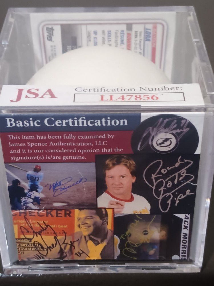 BAYRON LORA-Texas Rangers (Outfielder) Signed OML Baseball (JSA Basic COA)