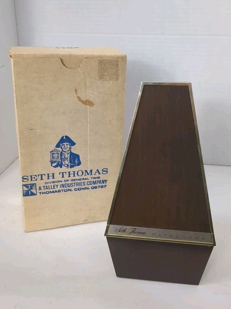 Seth Thomas metronome Model No 1104 Tested Working with Original Box
