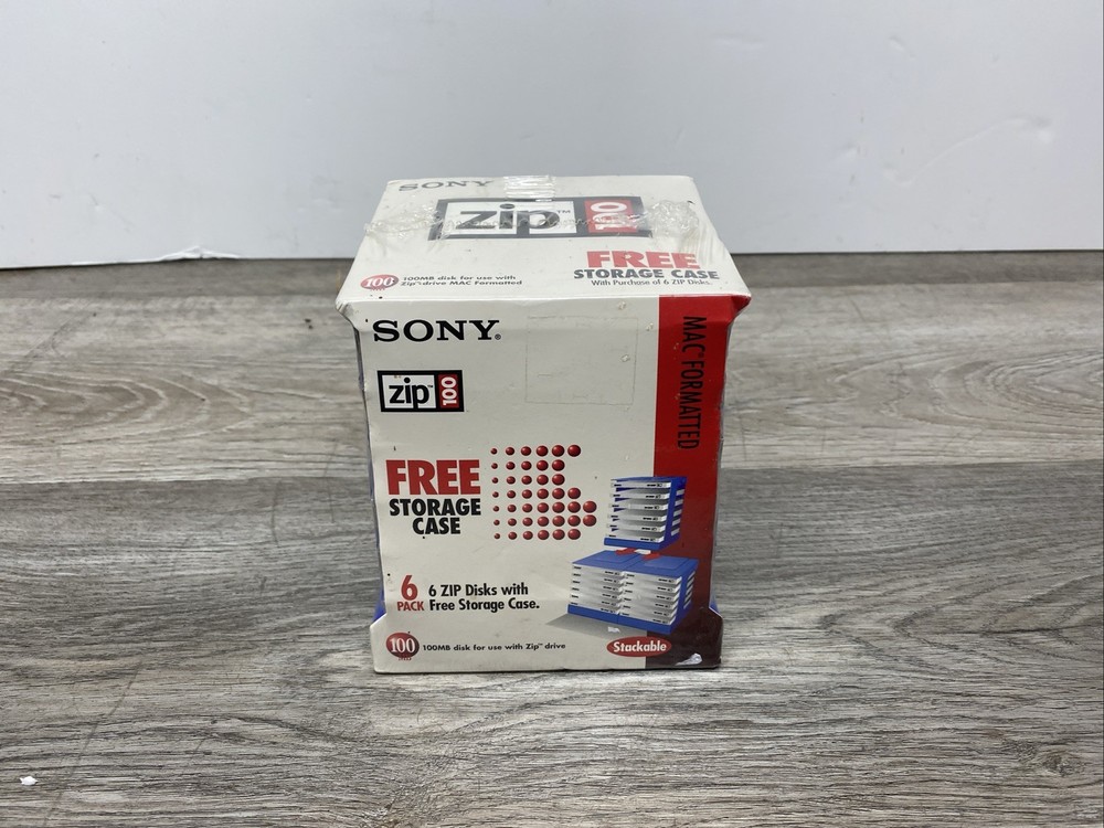 SONY ZIP-100CFM (Zip Drive) ▪︎ 6 Pack ▪︎ 100MB Disk w/ Rack Mac Formatted *NEW*